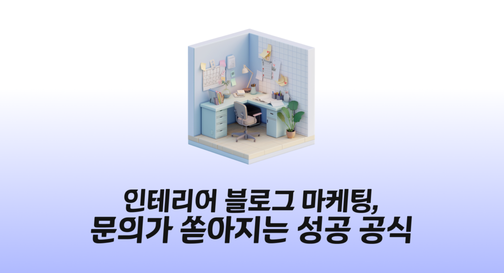 인테리어 블로그 마케팅, 문의가 쏟아지는 성공 공식