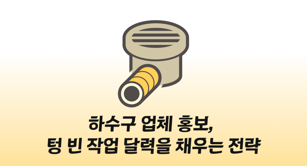 하수구 업체 홍보, 텅 빈 작업 달력을 채우는 온라인 영업 전략